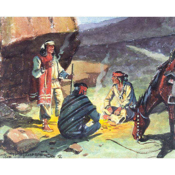 Around the Fire by John Wade Hampton (1918-2000)