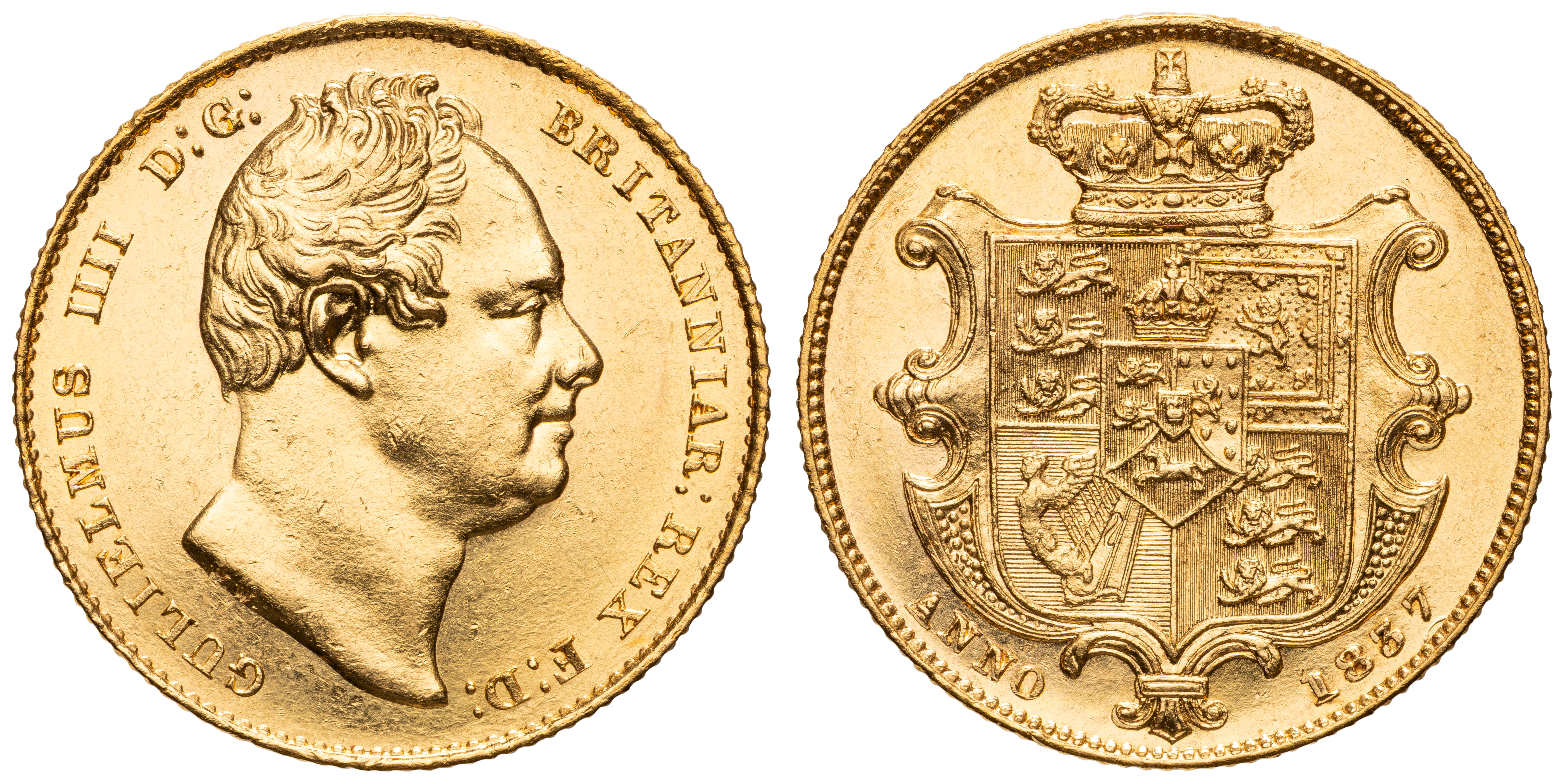 Great Britain, William IV, Sovereign, 1837, UNC