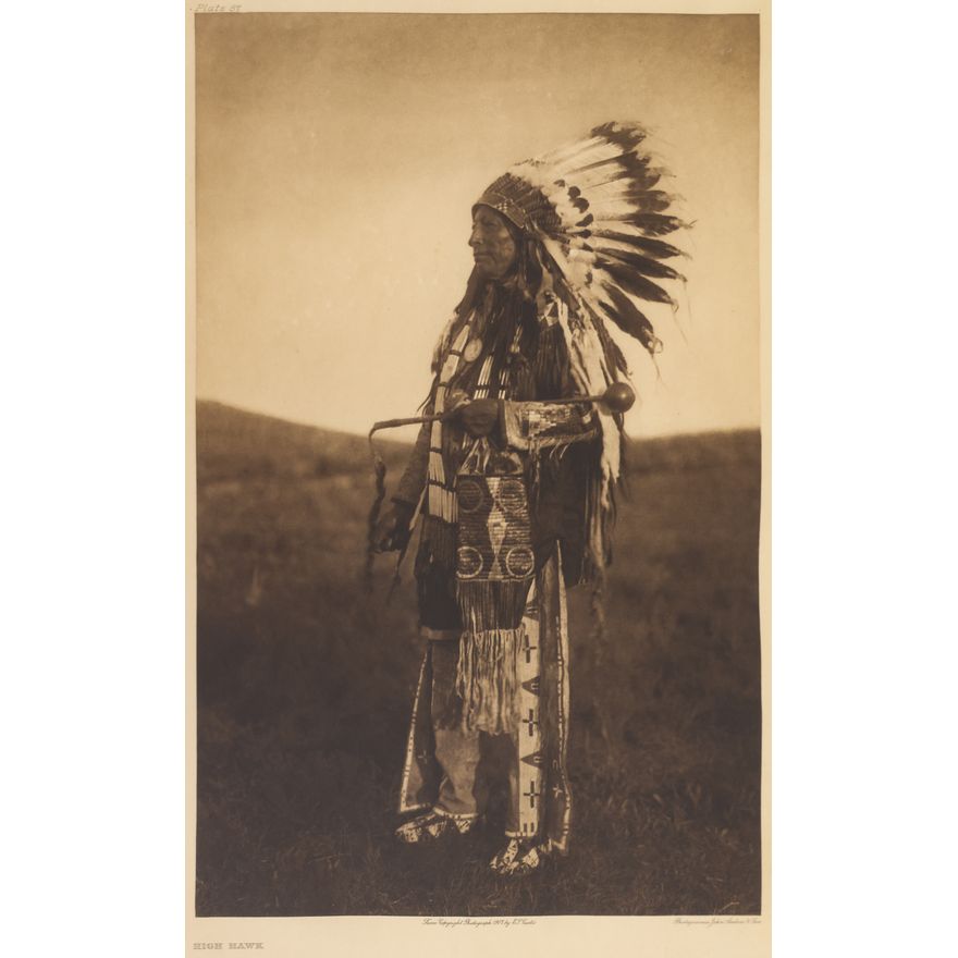 Edward Curtis ''High Hawk'' 1907 Photogravure