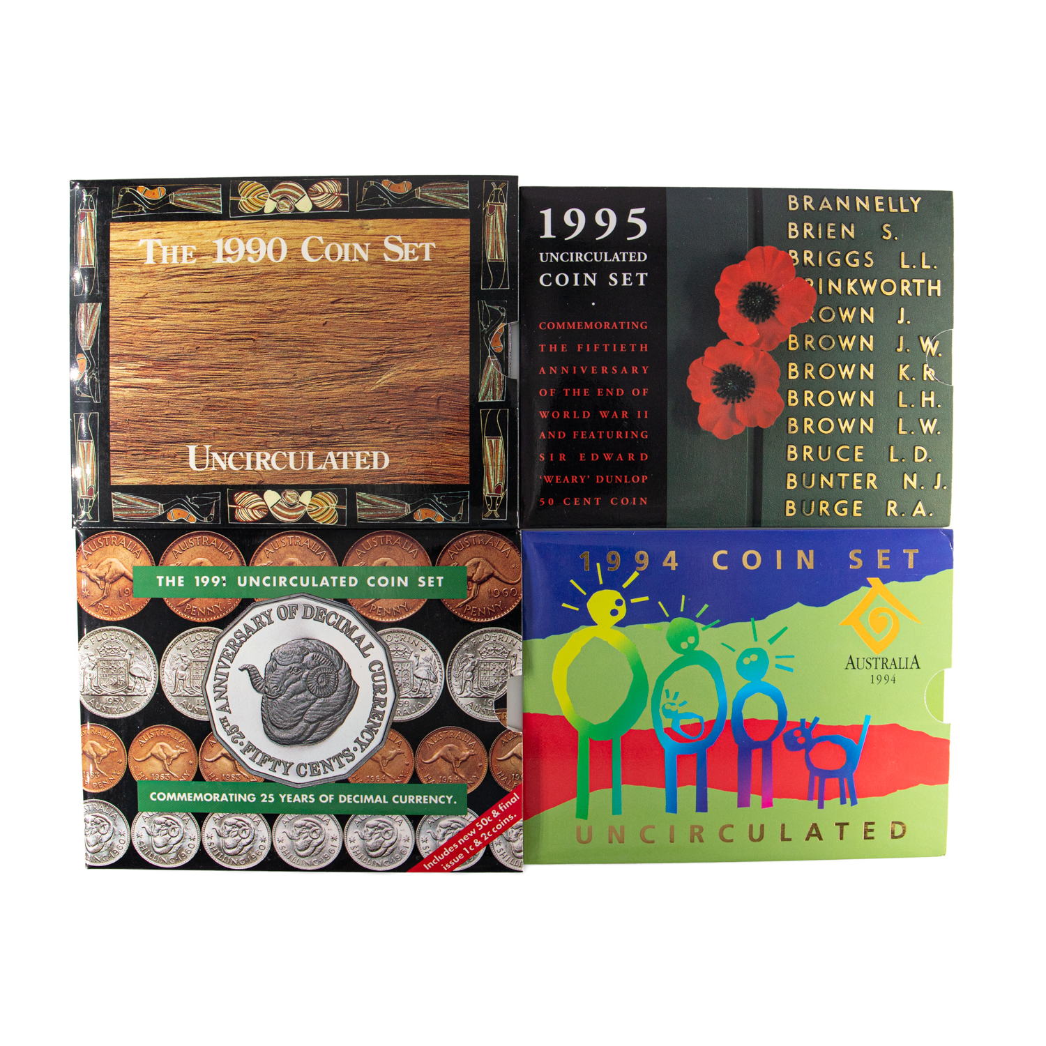 Elizabeth II, Mint Sets, 1990 - 1999, UNC