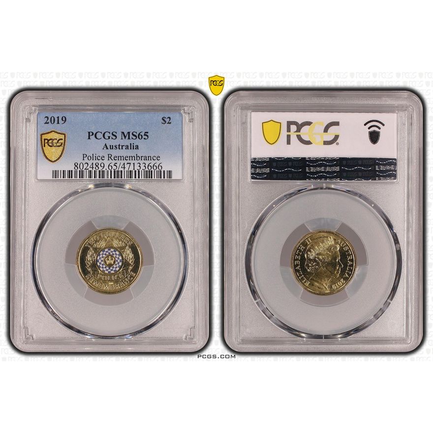 Police Remembrance Colorized, Two Dollar, 2019, PCGS MS65