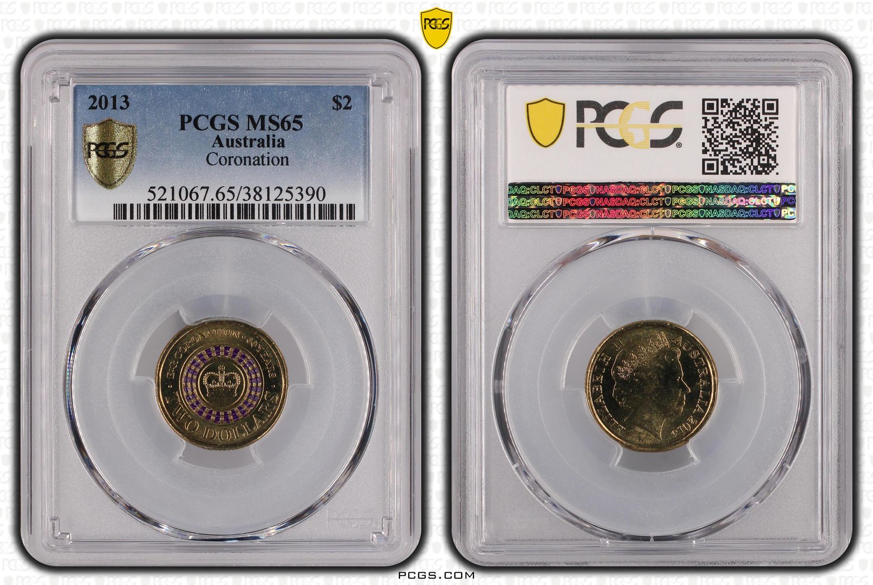 Coronation Colorized, Two Dollar, 2013, PCGS MS65