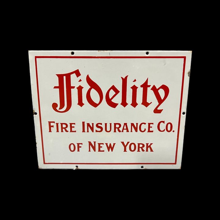 Fidelity Fire Insurance Company Of New York Porcelain Sign