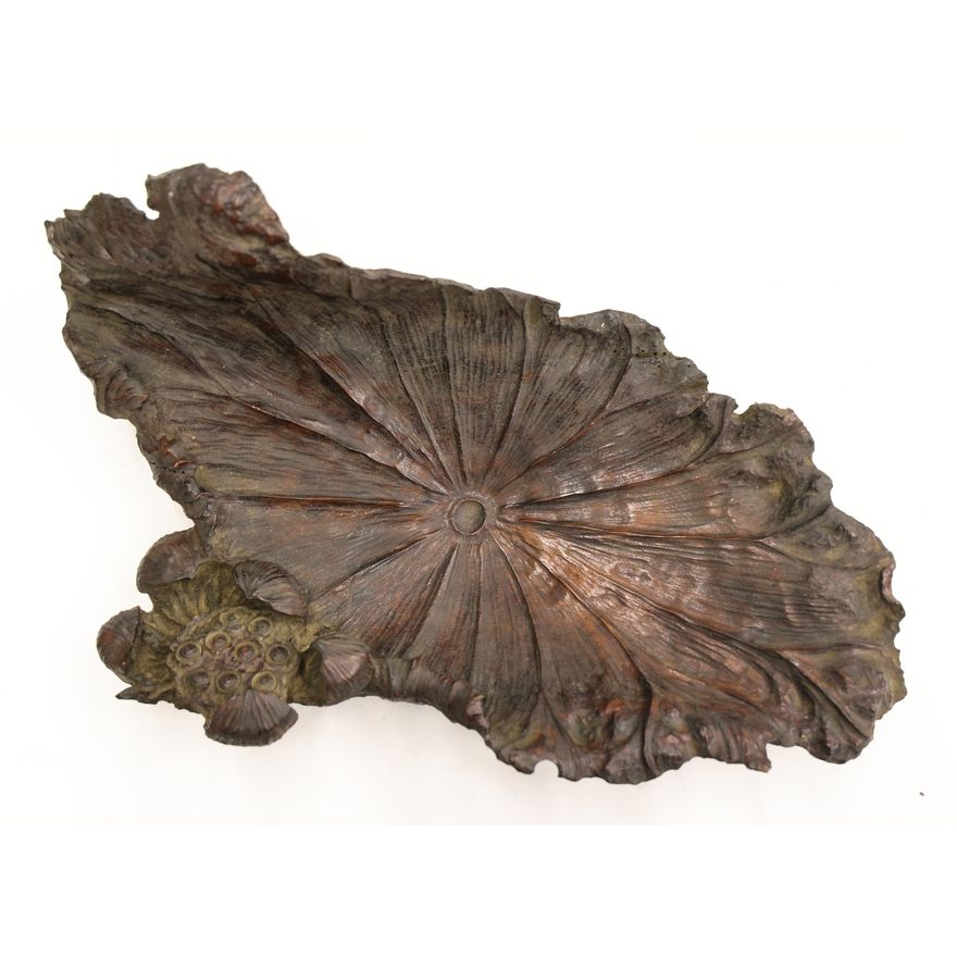 Fine Chinese Rosewood Lotus Leaf Bowl