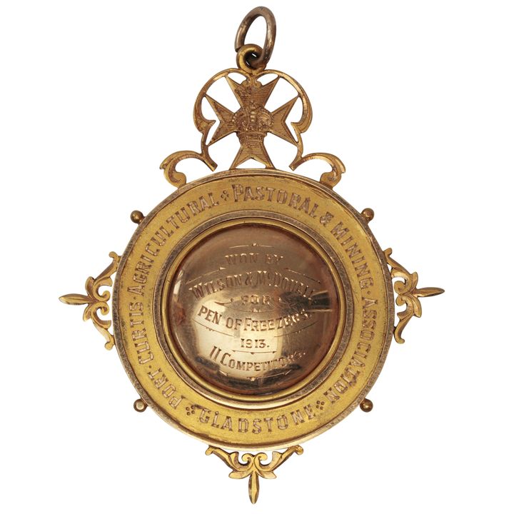 Port Curtis Agriculture, Pastoral, Mining Association Gold Medal, 1913, EF