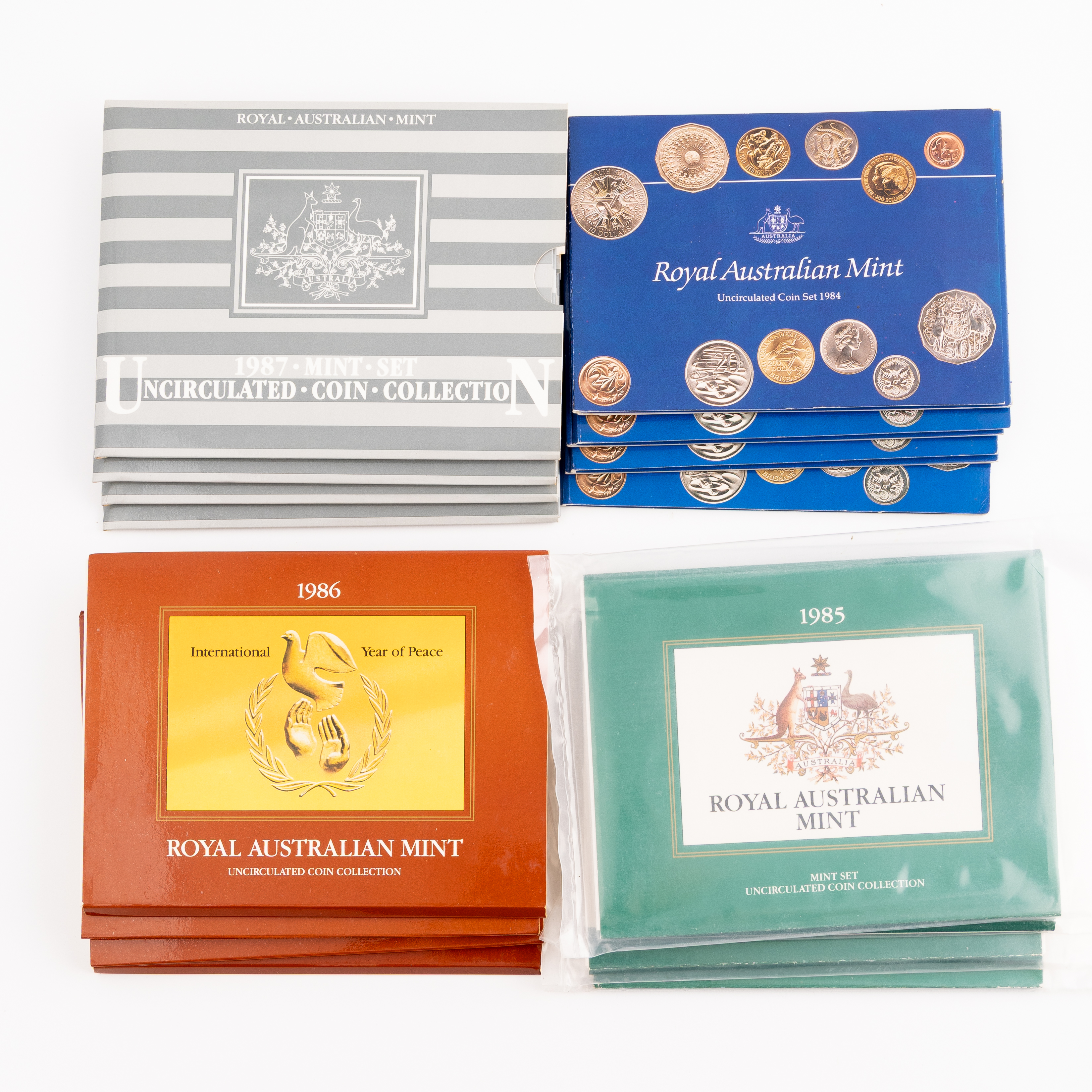 Elizabeth II, One Cent - One Dollar, 1984 - 1987, UNC