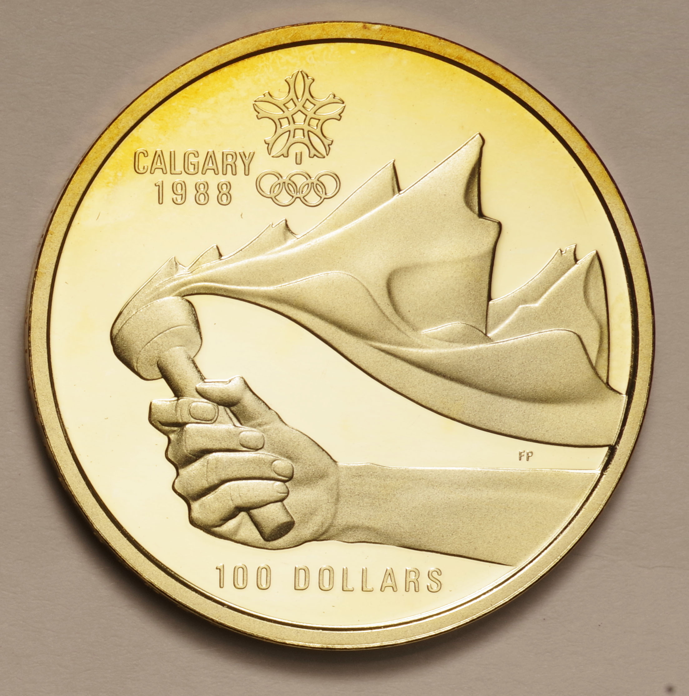 カナダカルガリオリンピック100ドル金貨 - 旧貨幣/金貨/銀貨/記念硬貨