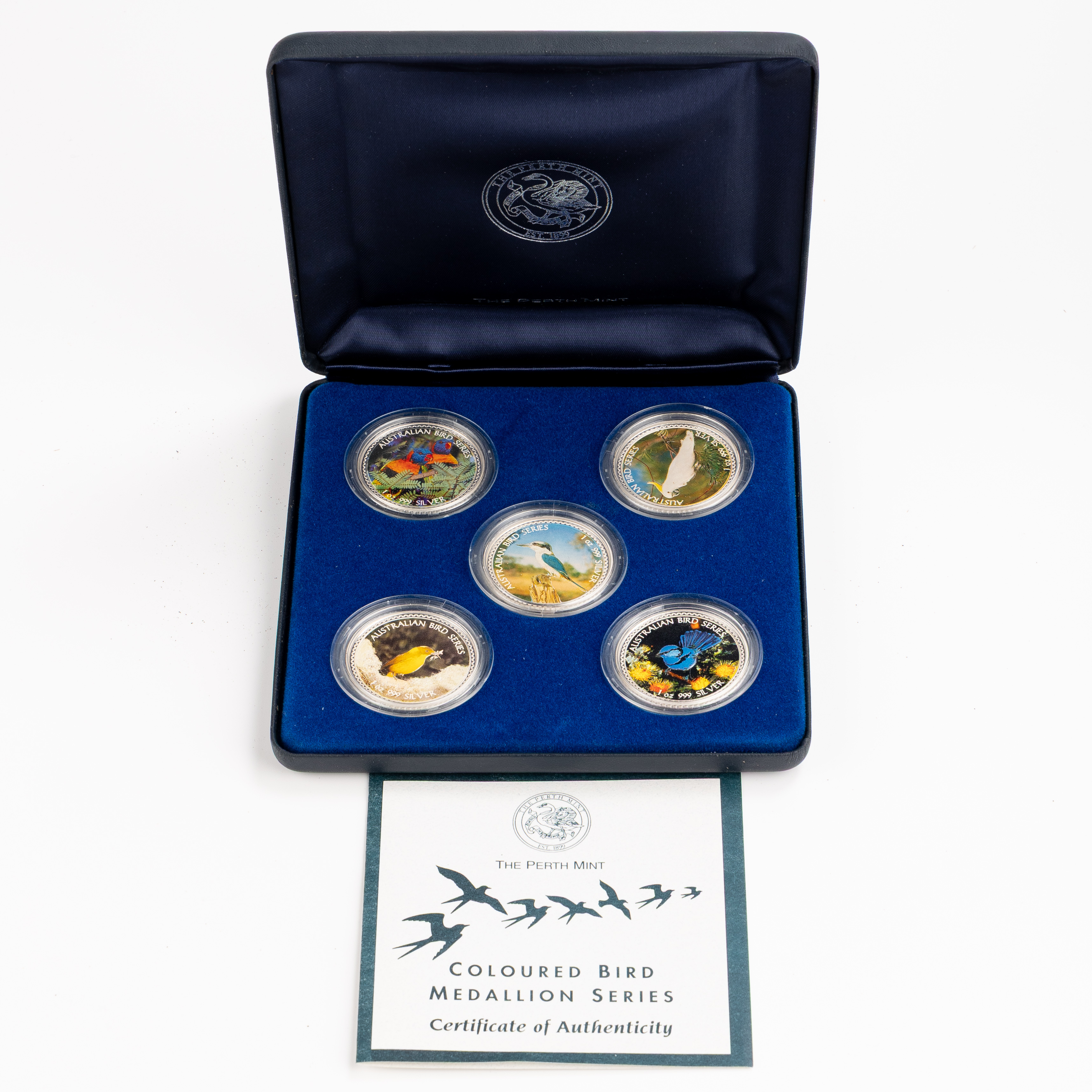 265 · Elizabeth II, Coloured Bird Silver Proof,  FDC