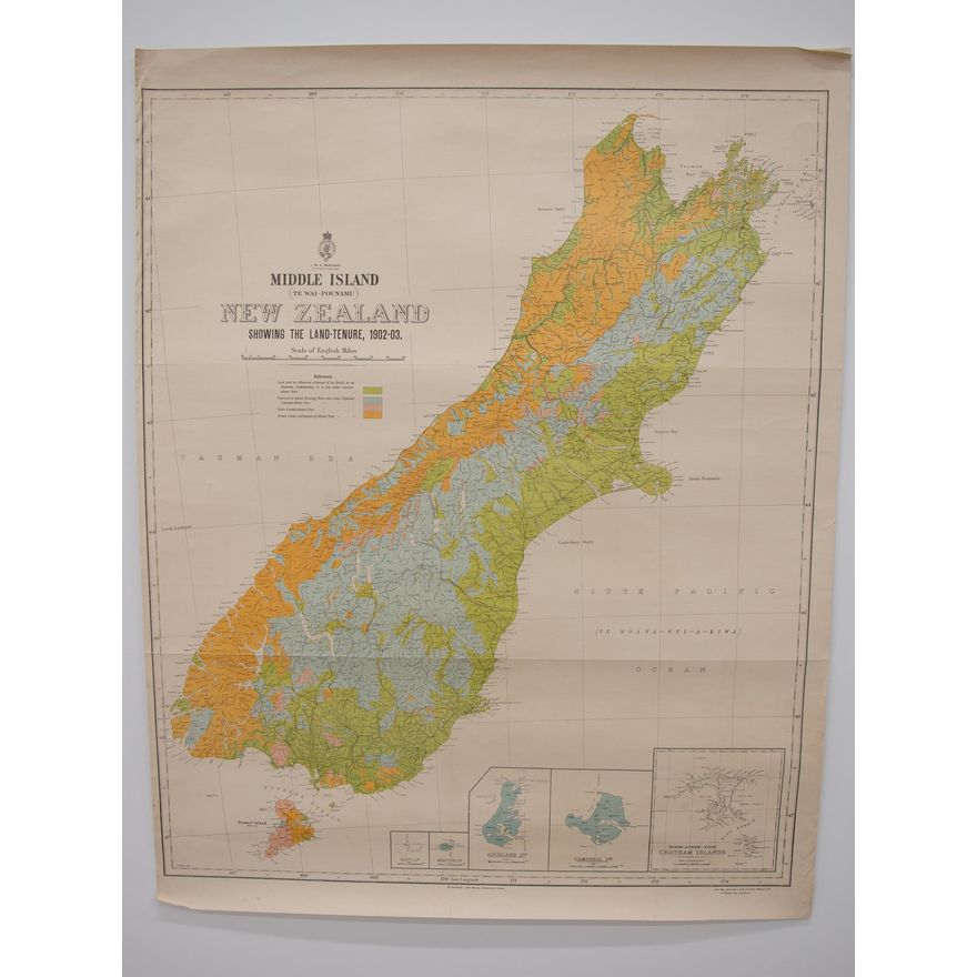 MAPS - LAND TENURE - North and South Island Land Tenure Maps 1902-03