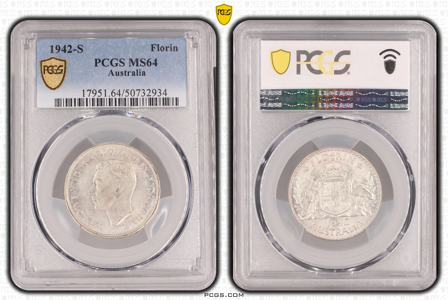 195 · Florin, 1942-S, PCGS MS64