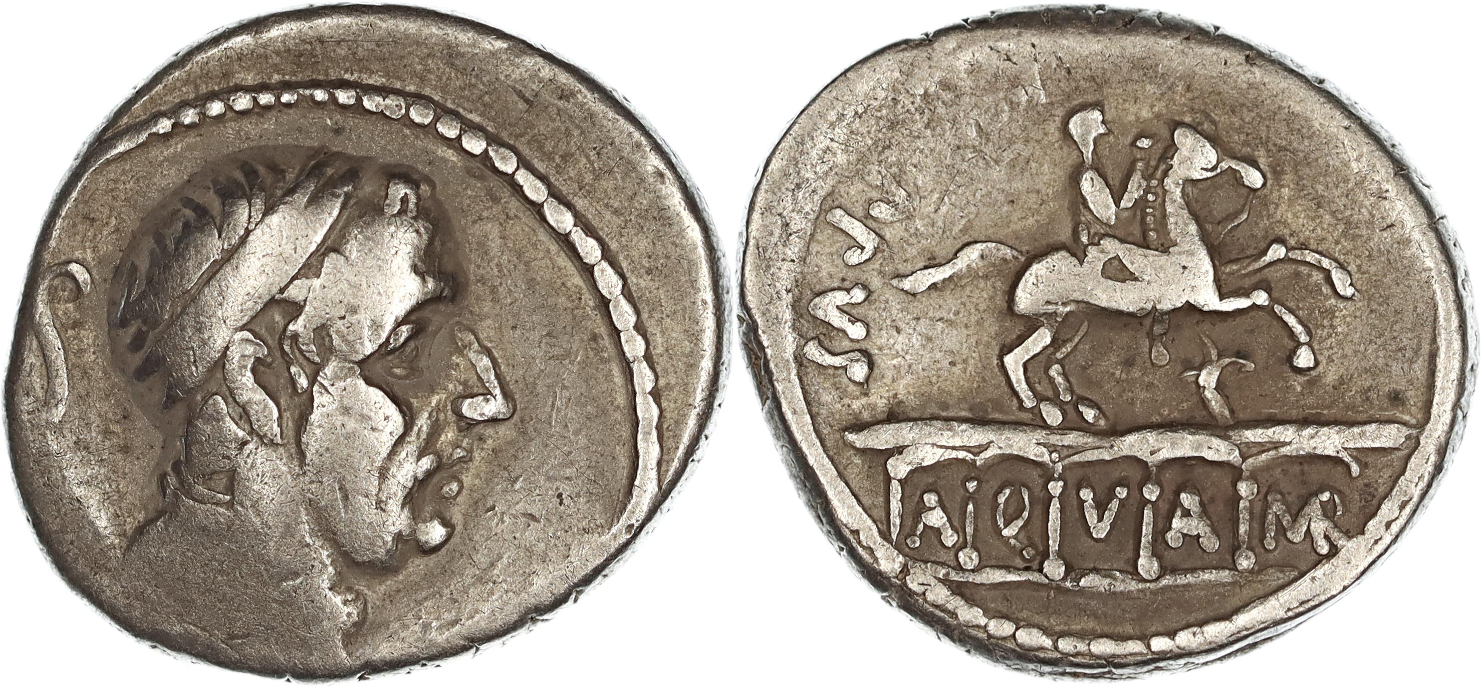 Roman Republic, L. Marcius Philippus, Silver Denarius, 56 BC, nVF