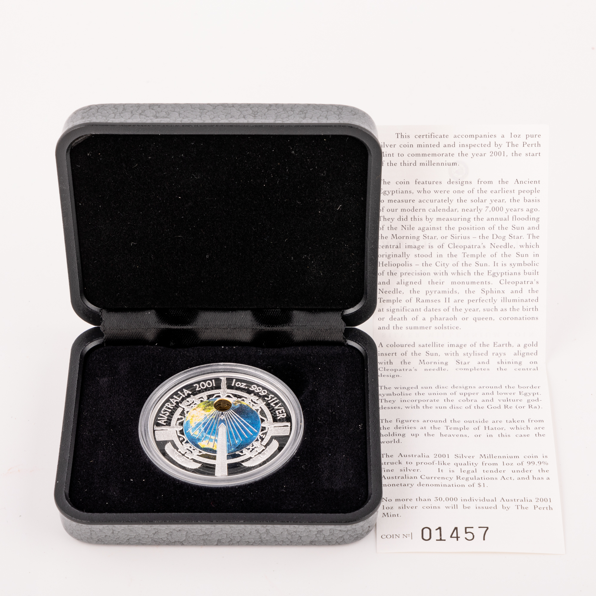 Elizabeth II, Australia Millennium Silver Proof Coin, One Dollar, 2001, UNC