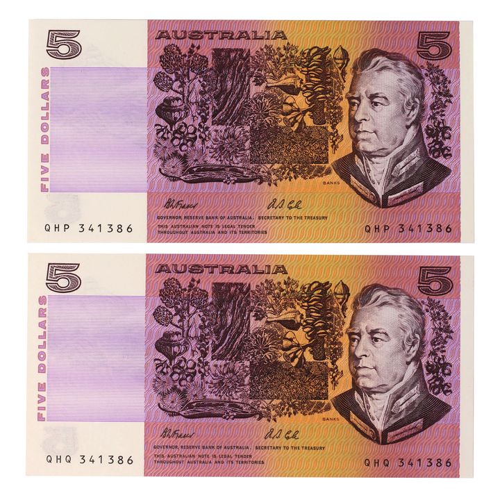 Fraser/Cole, Five Dollar, 1991, UNC, Uncirculated