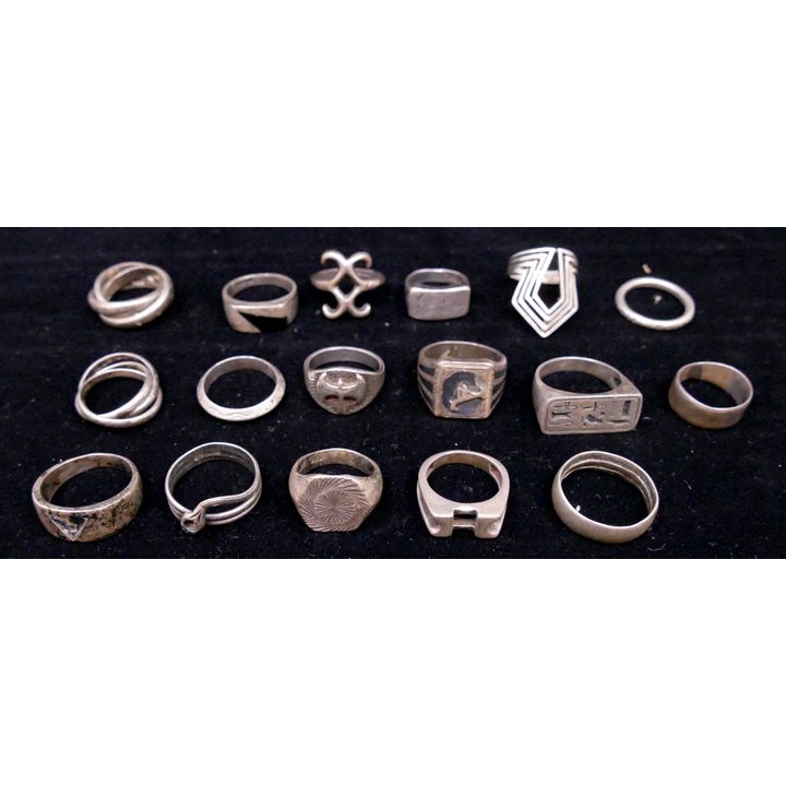 Box Sterling Rings- 17pc total- 117g