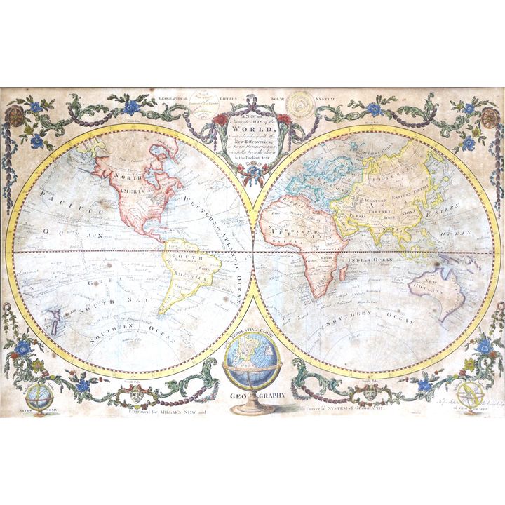 BALDWYN, GEORGE AUGUSTUS - A New and Accurate Map of the World