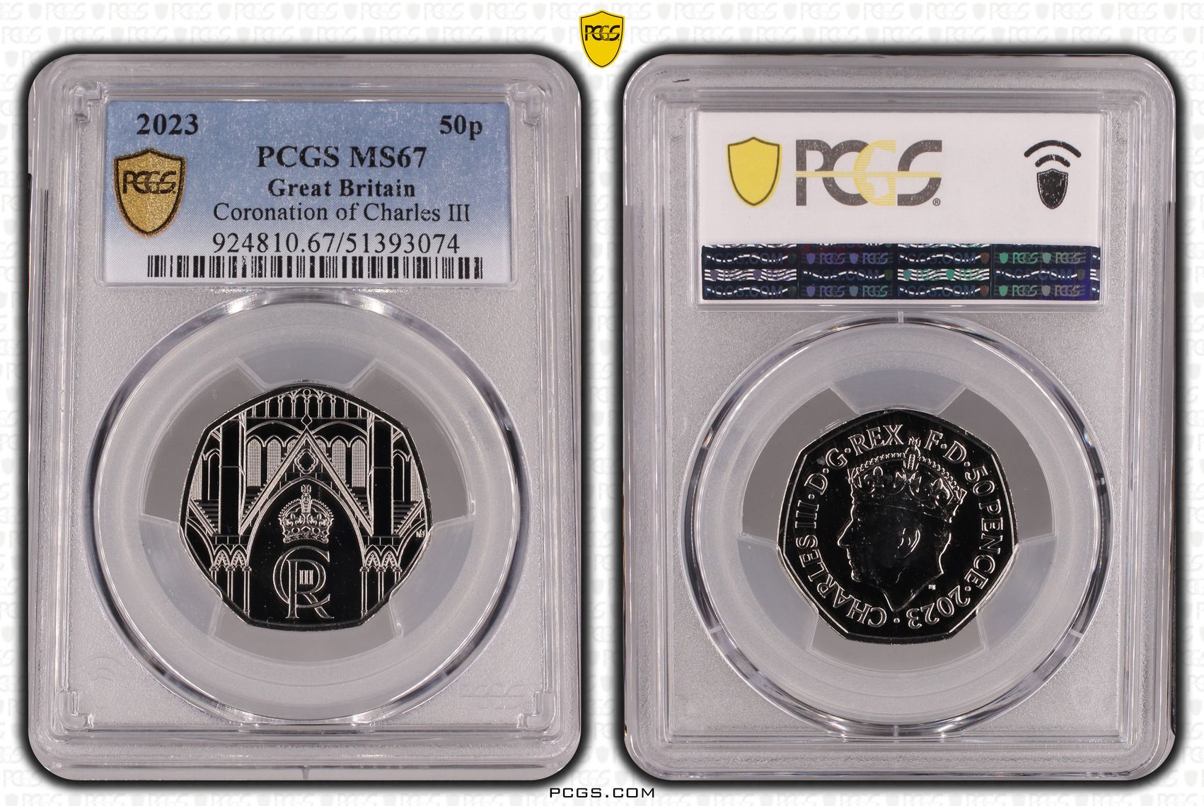 Great Britain, Charles III, Coronation of Charles III, Fifty Pence, 2023, PCGS MS67