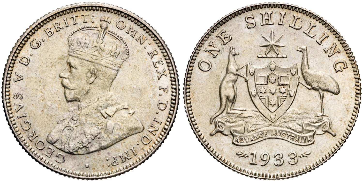 George V, Shilling, 1933, UNC