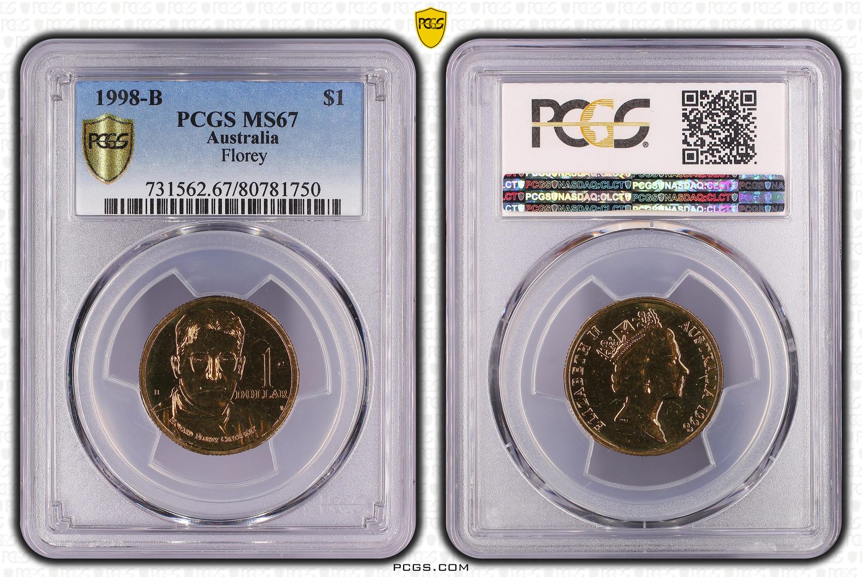 Florey , One Dollar, 1998-B, PCGS MS67