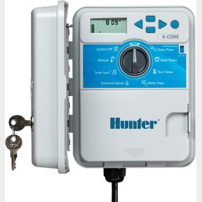 HUNTER SPRINKLER XC600 X-CORE 6-STATION OUTDOOR IRRIGATION CONTROLLER, SMALL, GRAY