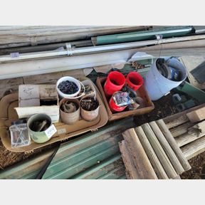 3 Containers of assorted screws, roofing nails and other fasteners