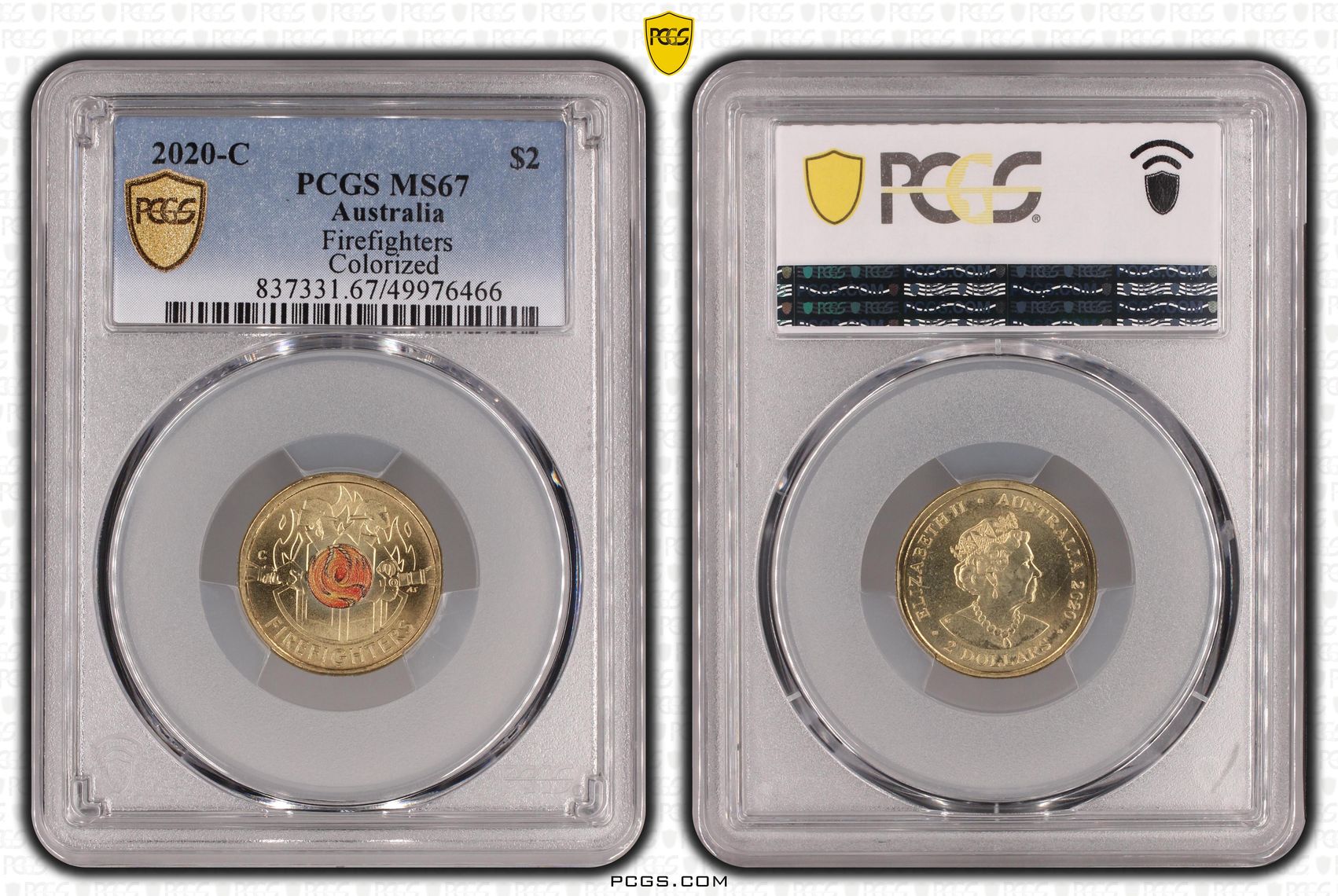 Firefighters Colorized, Two Dollar, 2020-C, PCGS MS67