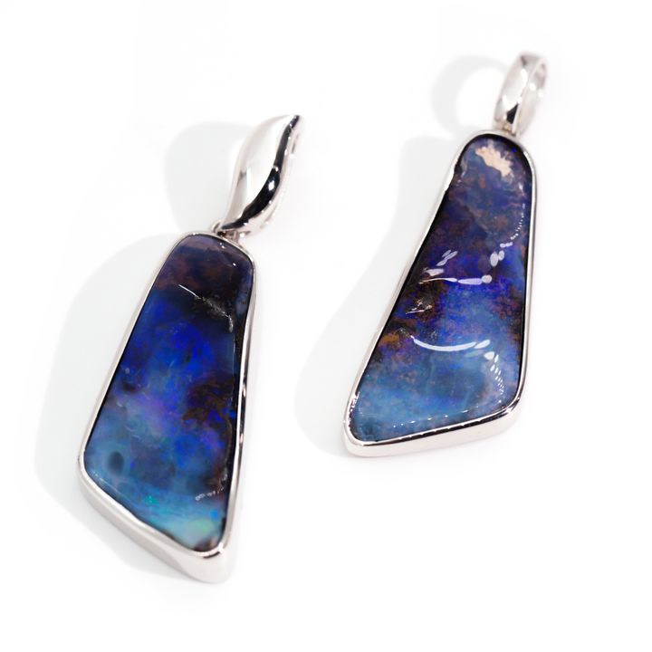 35.9ct Pair of Australian Opal Pendants
