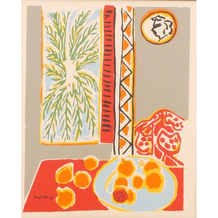 Vintage Matisse Still Life Serigraph Framed- 22x19''