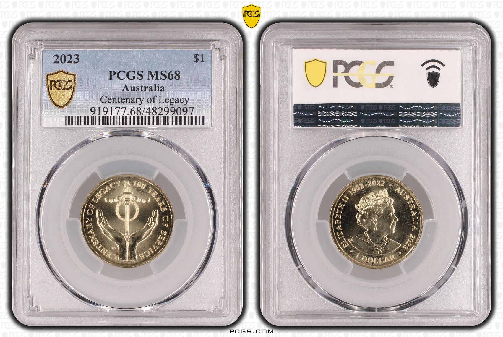 Centenary of Legacy, One Dollar, 2023, PCGS MS68
