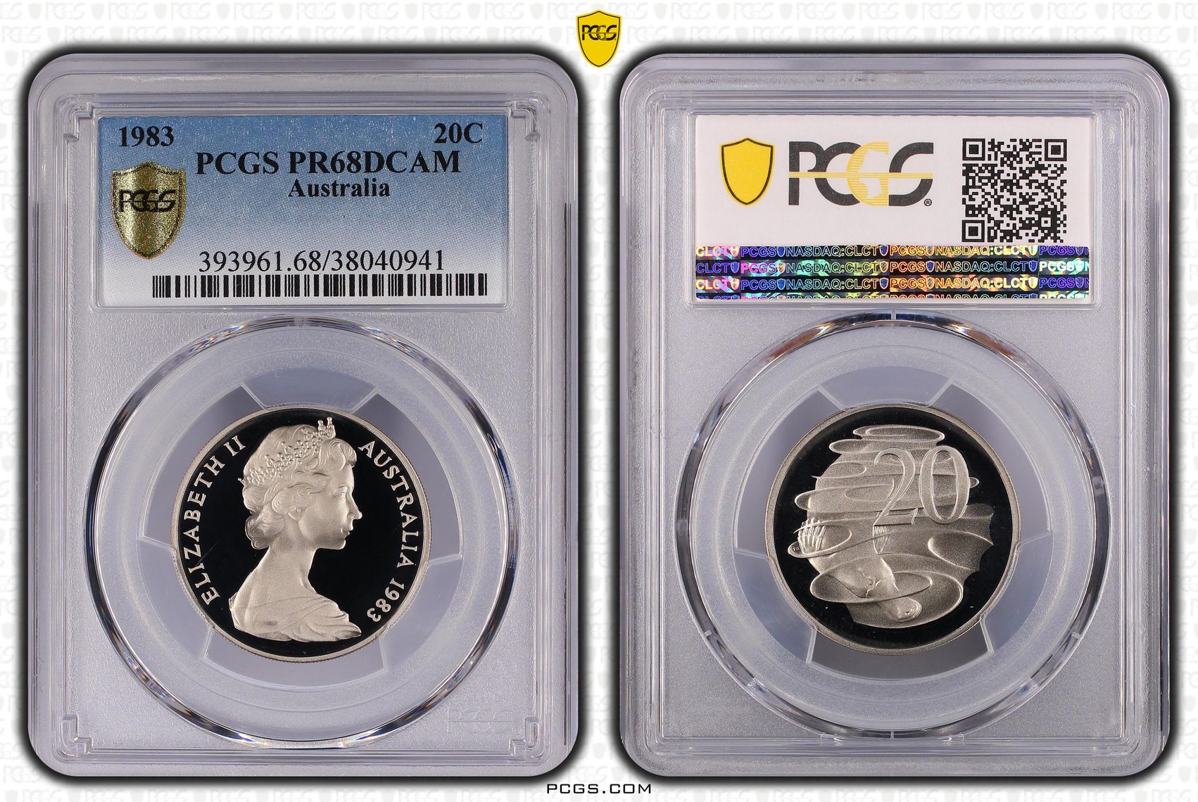 Twenty Cent, 1983, PCGS PR68DCAM