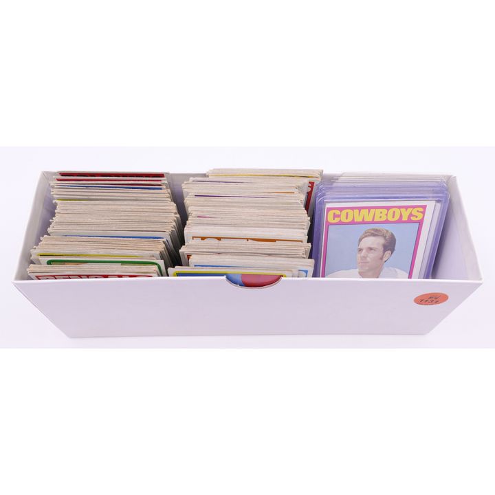 Box 188pc 1972 Topps Football Cards - Key Cards Roger Staubach, Joe Namath