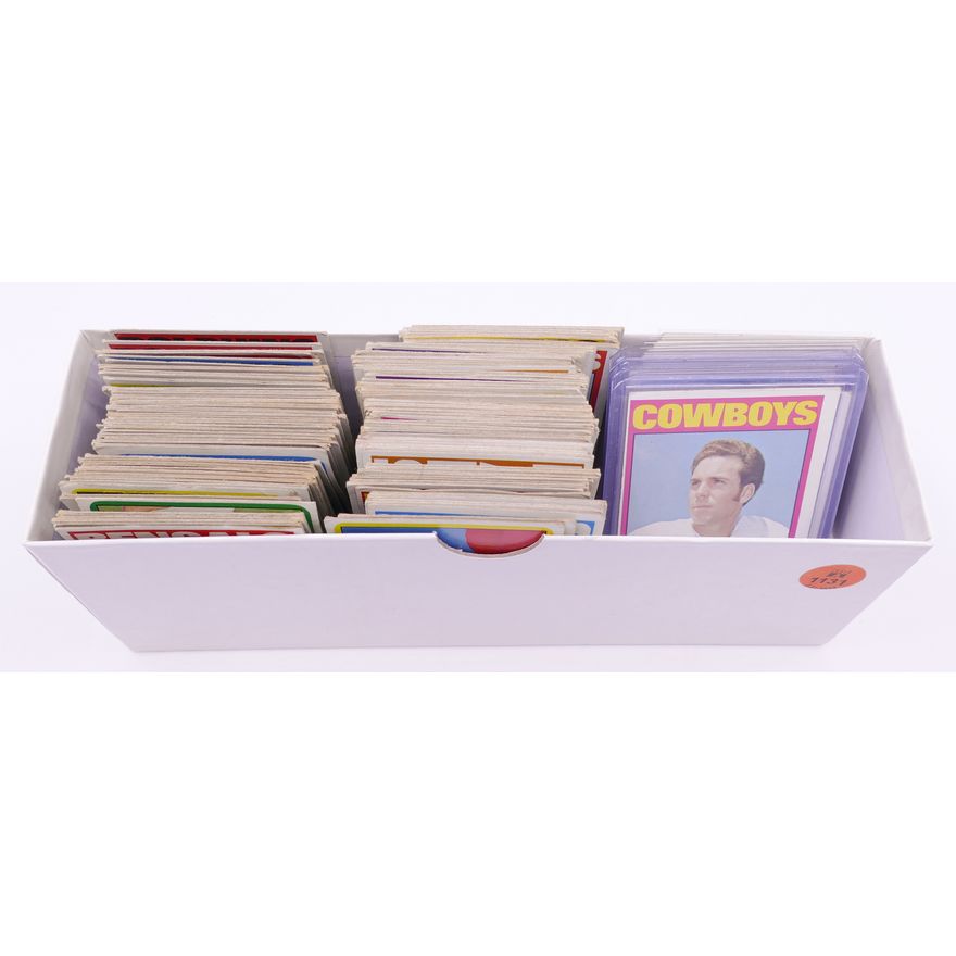 Box 188pc 1972 Topps Football Cards - Key Cards Roger Staubach, Joe Namath