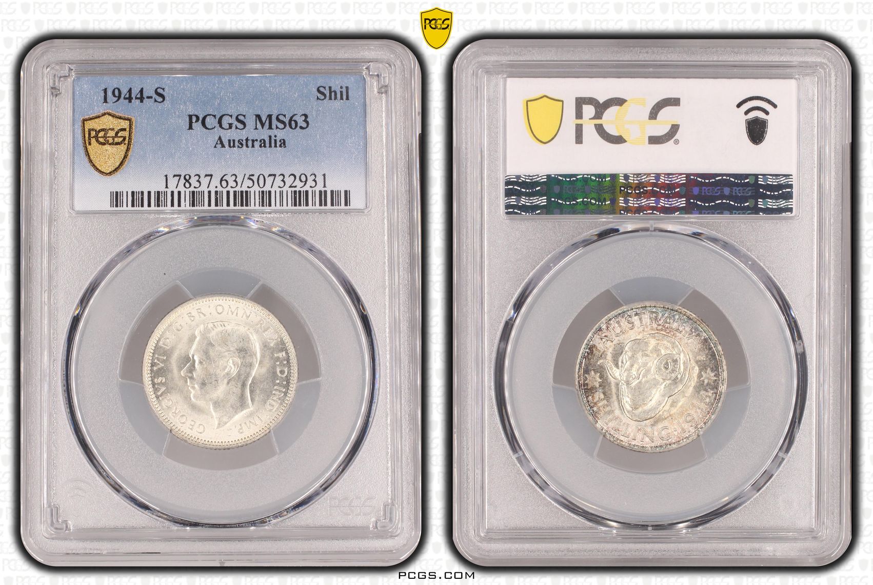 154 · Shilling, 1944-S, PCGS MS63