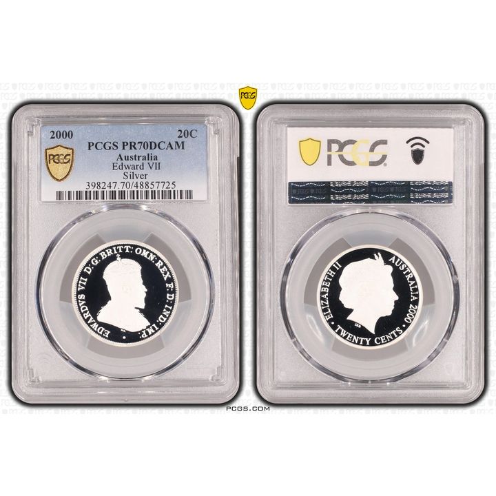 Edward VII Silver, Twenty Cent, 2000, PCGS PR70DCAM