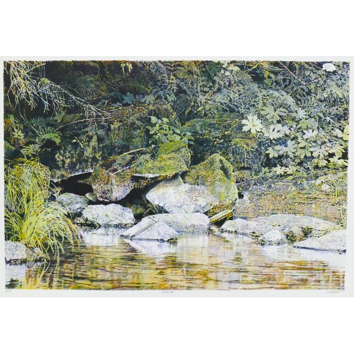 Mike Pease ''Autumn Pool'' 1995 S/N Color Lithograph 29.5''x39.5'' Sheet