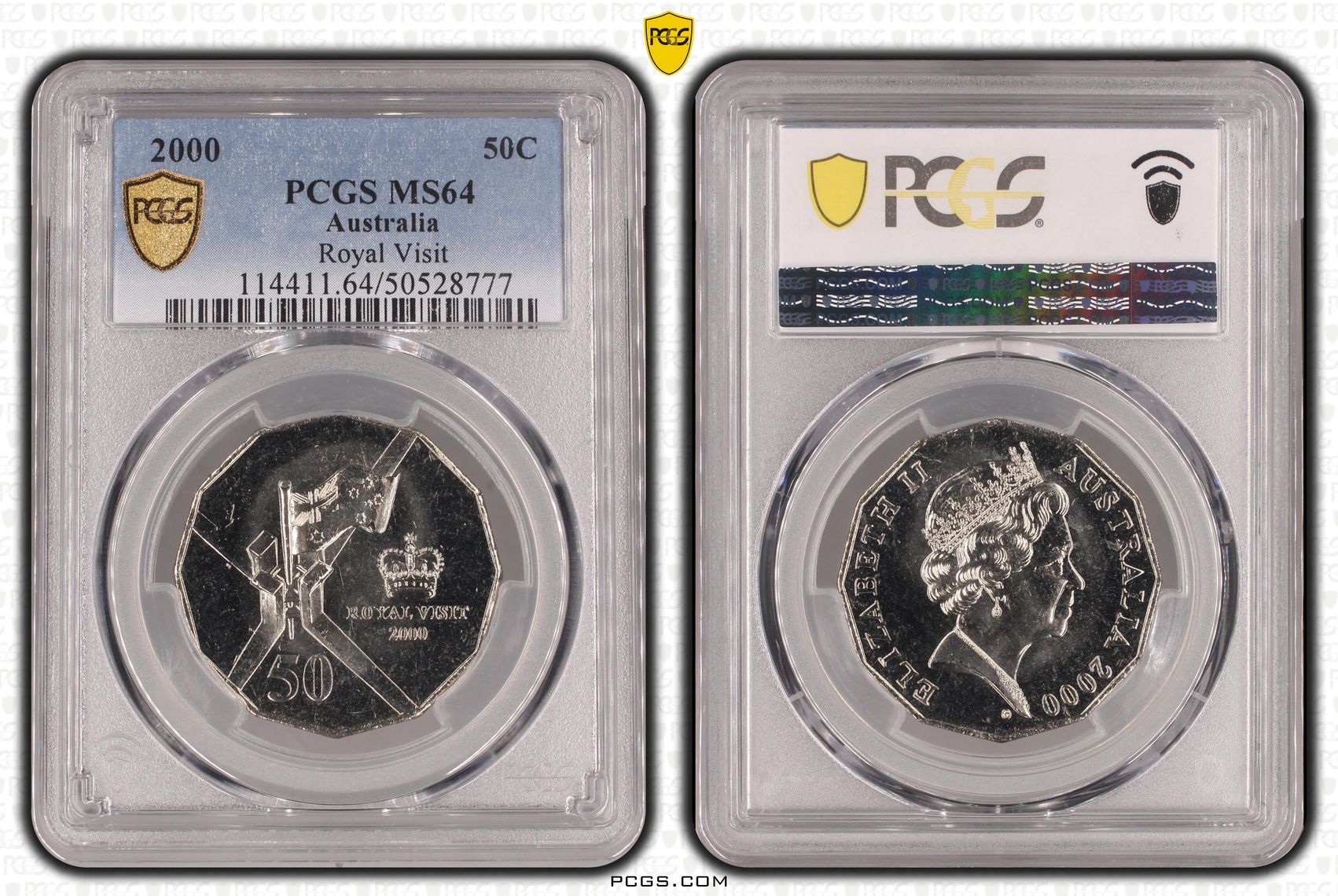 Royal Visit, Fifty Cent, 2000, PCGS MS64