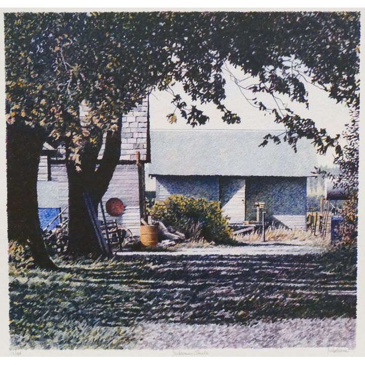 Mike Pease ''Midsummer Shade'' 1997 S/N Color Lithograph 30''x31.5'' Sheet
