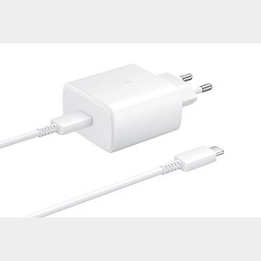 Sumsung 45W USB C Super Fast Charger with 1M Type C Cable White Black 1.0 m | ADAPTOR DEFECTIVE