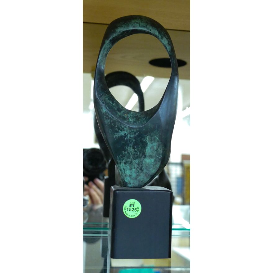 Ron Klein ''Abstract Orb'' Bronze Sculpture 10.5''