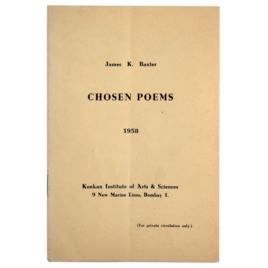 Baxter, James K , Chosen Poems 1958