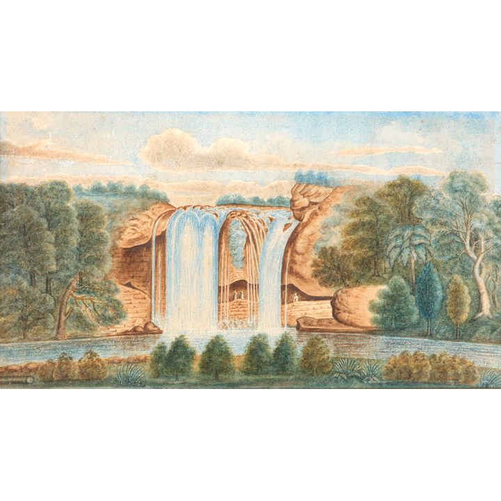 Colonel Charles Emilius Gold 'Keri - Keri Waterfall near Waitangi, Bay of Islands...'