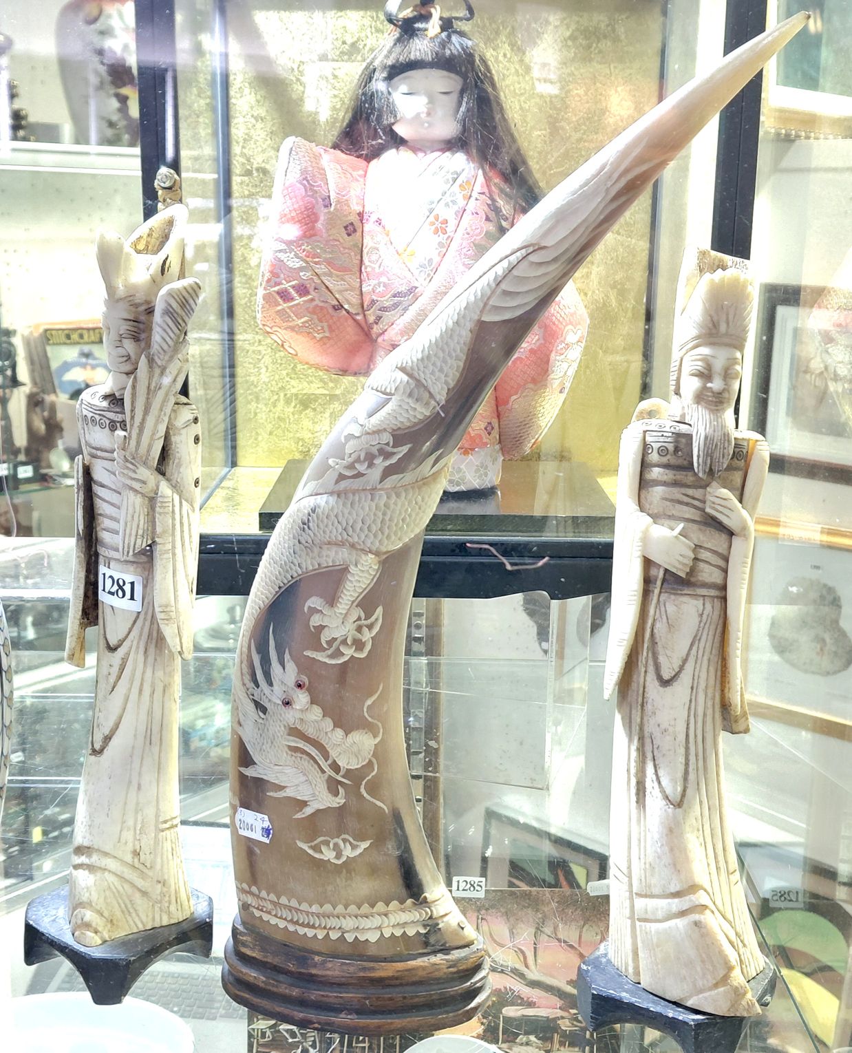 Carved Bone And Horn Ornaments