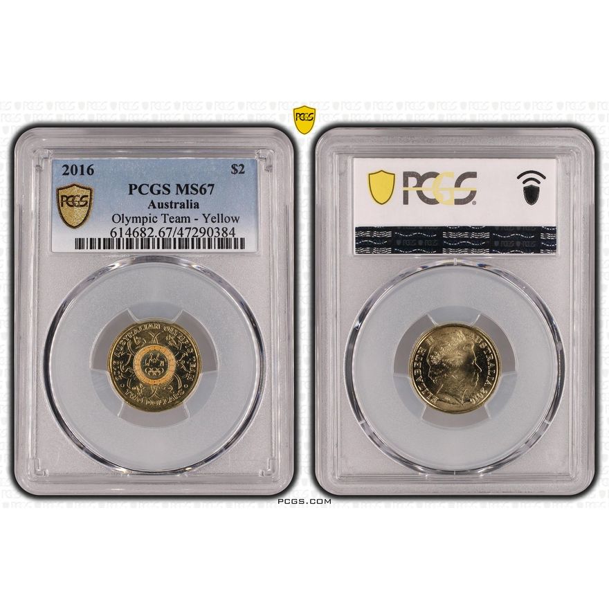 Olympic Team - Yellow Colorized, Two Dollar, 2016, PCGS MS67