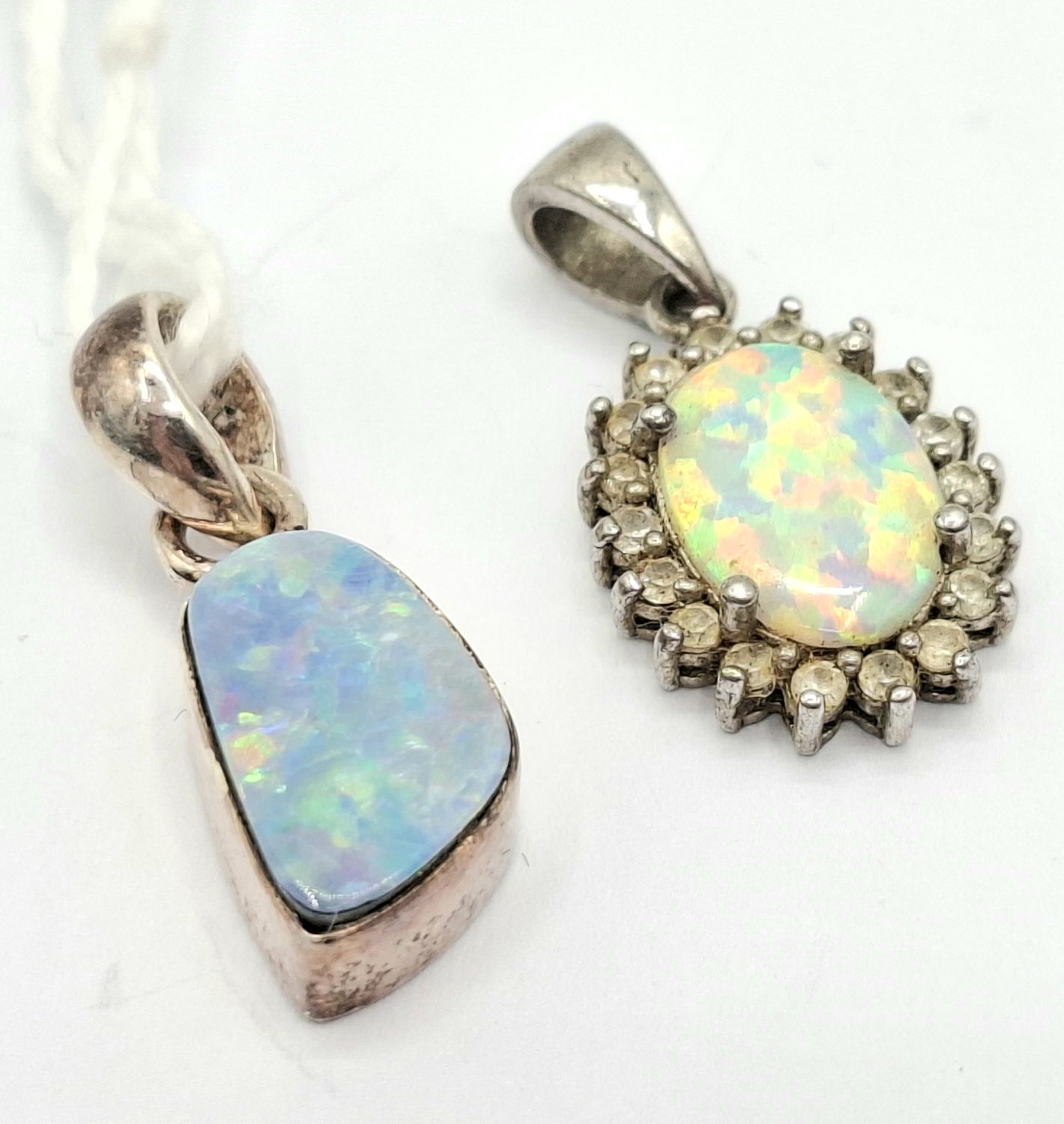 Sterling Silver Opal Pendants