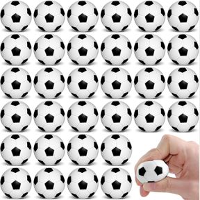 WELLVO 36PCS MINI FOAM SOCCER BALLS SPORTS STRESS BALLS SOCCER PARTY FAVORS FOR KIDS ADULTS STRESS RELIEF PARTY DECORATION GOODIE