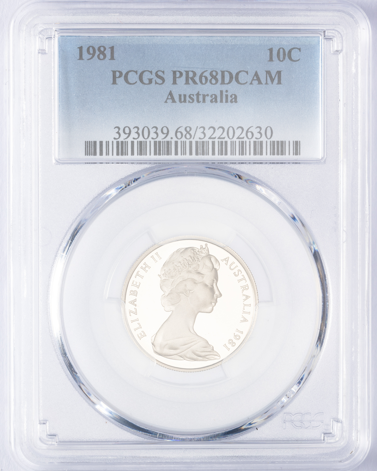 Elizabeth II, Ten Cent, 1981, PCGS PR68DCAM