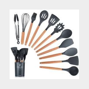 Grey Black 11 Piece Kitchen Utensil Set - Bar 9901074011613 - 51748/20230 AS B2 (S9)