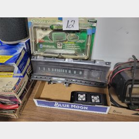 License plate ring, vintage car dash and 12V lights