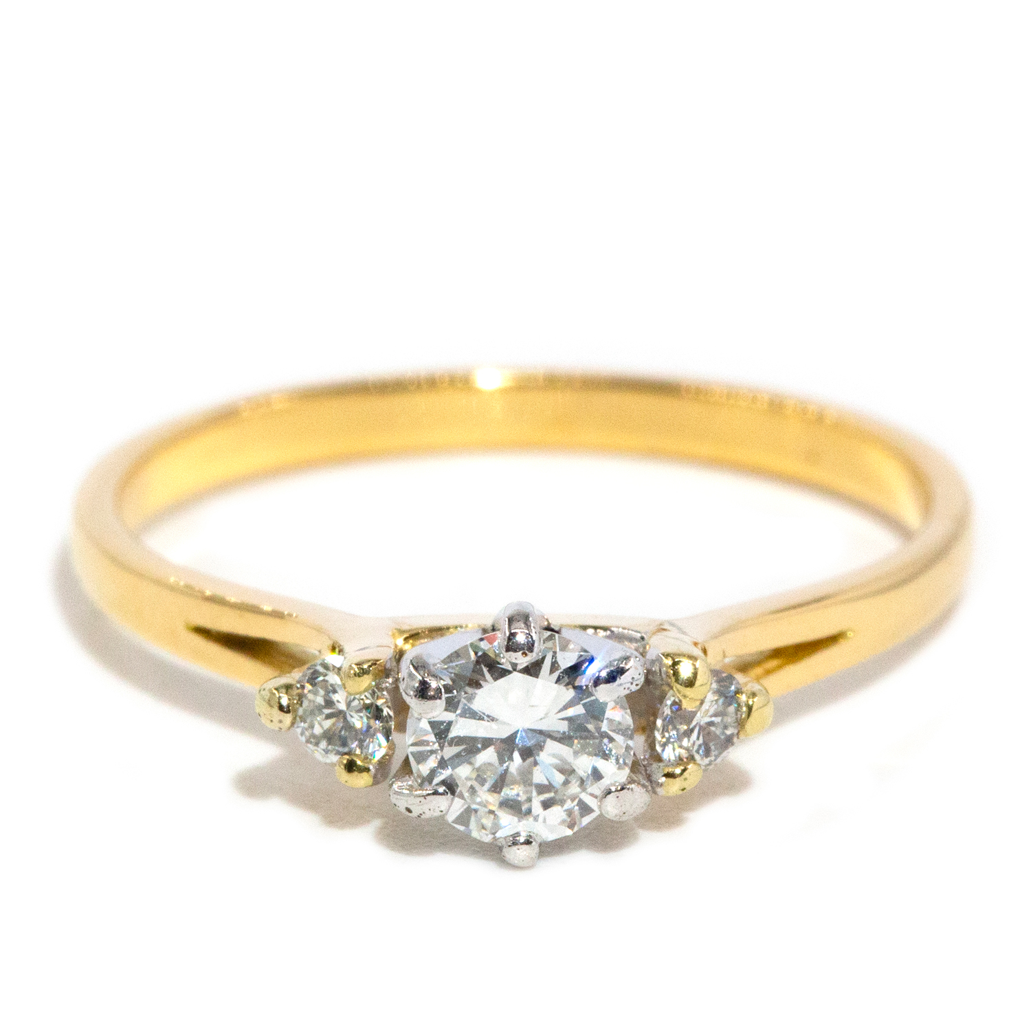 18ct Gold 3-Stone 0.44 Carat Diamond Ring