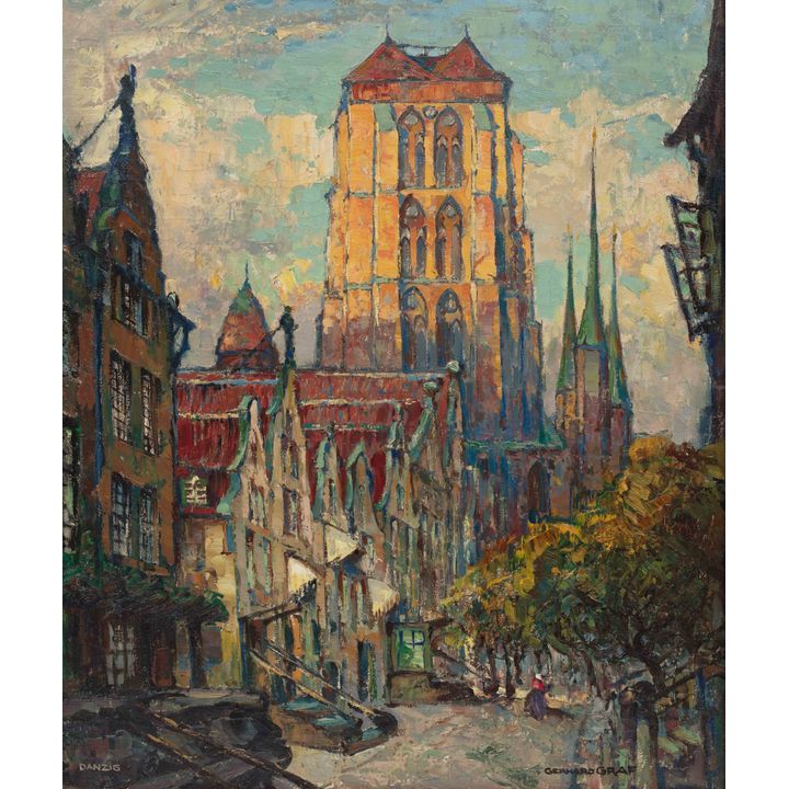 Gerhard Graf | Gdańsk. Widok na kościół Mariacki