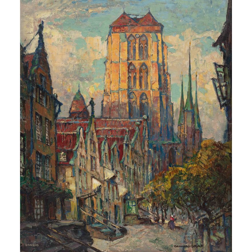 Gerhard Graf | Gdańsk. Widok na kościół Mariacki
